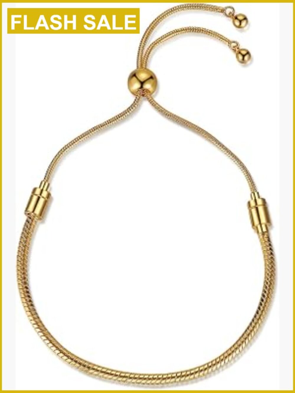 Adjustable Snake Chain Charm Bracelet for Women DIY Jewelry Gift Handmade